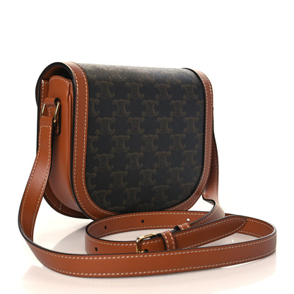 Celine Canvas Calfskin Triomphe Teen Besace Tan 2 of 7