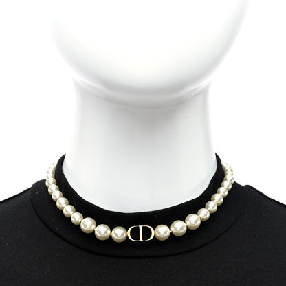 Christian Dior Pearl 30 Montaigne Choker Necklace Gold 2 of 4