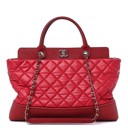 Chanel Calfskin Caviar Quilted Large Shopping Tote Red 1 of 16