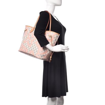 Louis Vuitton Damier Azur Tahitienne Neverfull MM 2 of 9