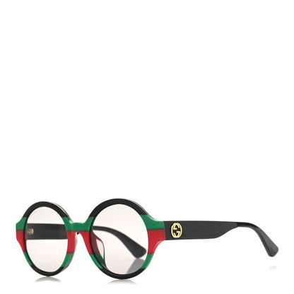 Gucci Round Web Sunglasses GG0280SA Black Green 1 of 8