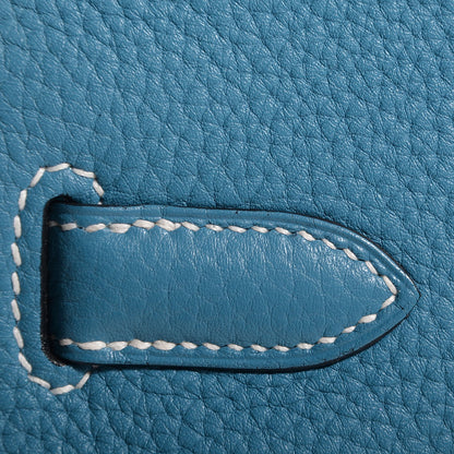 Hermes Taurillon Clemence Jypsiere 28 Blue Jean 4 of 20