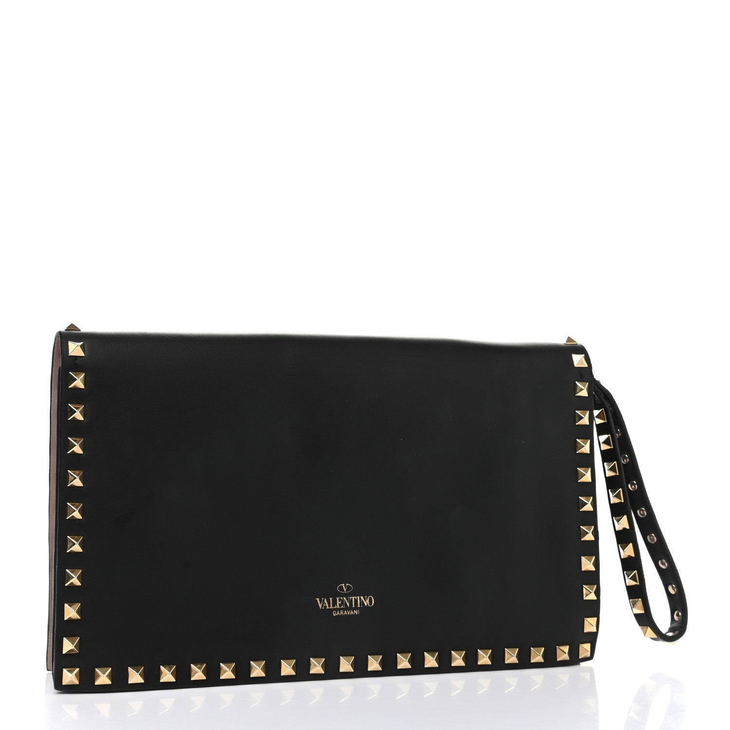 Valentino Garavani Nappa Rockstud Wristlet Clutch Black 3 of 7
