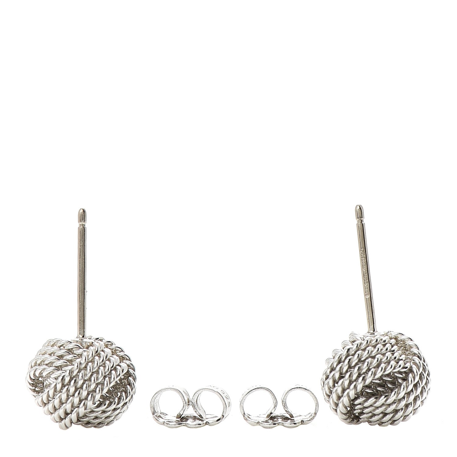 Tiffany Sterling Silver Twist Knot Earrings 3 of 6