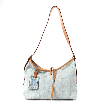 Louis Vuitton Monogram Denim CarryAll PM Sky Blue 1 of 10
