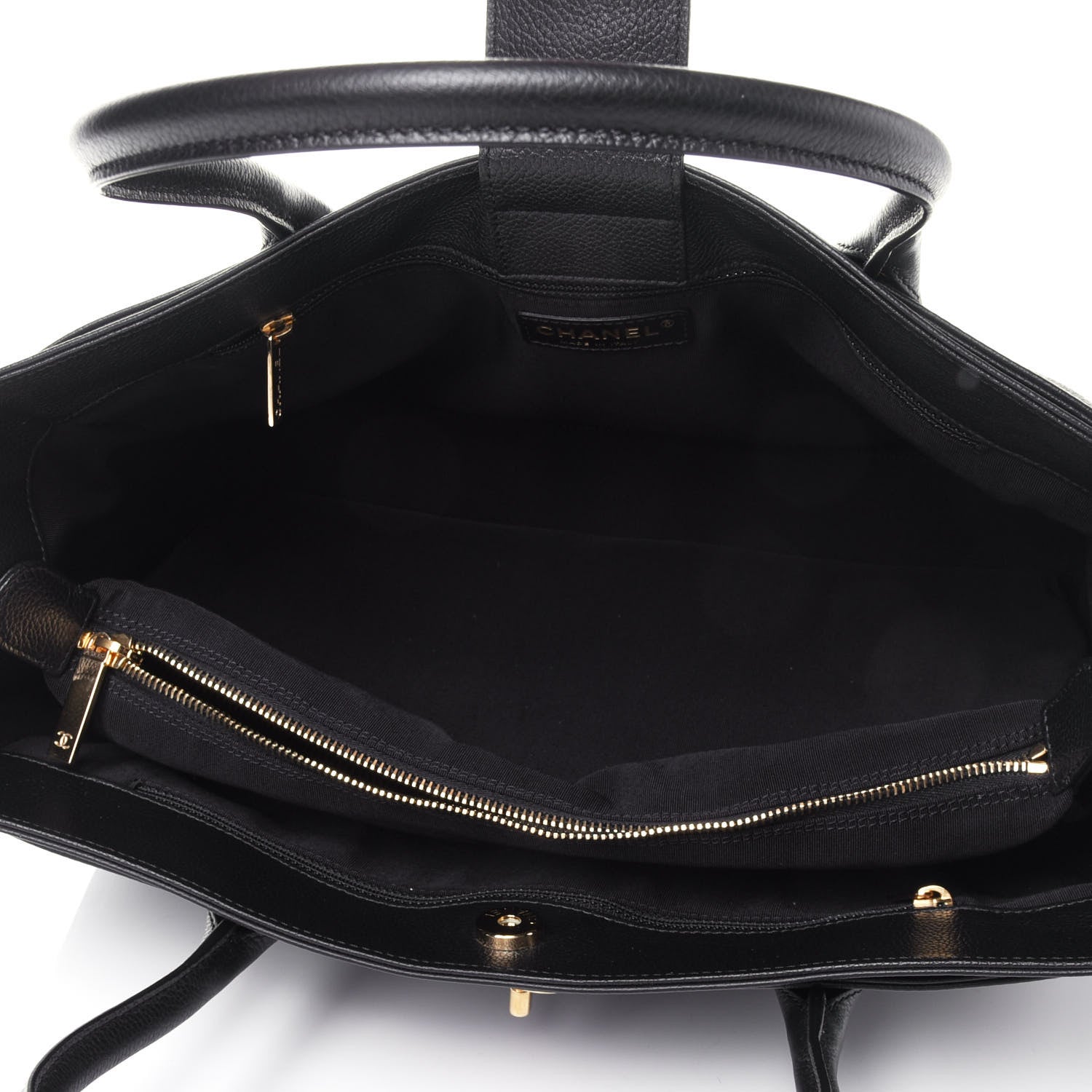 Chanel Calfskin Cerf Executive Shopper Tote Black 3 of 4