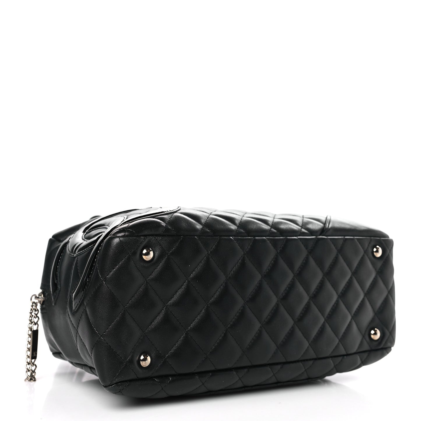 Calfskin Quilted Large Cambon Bowler Black