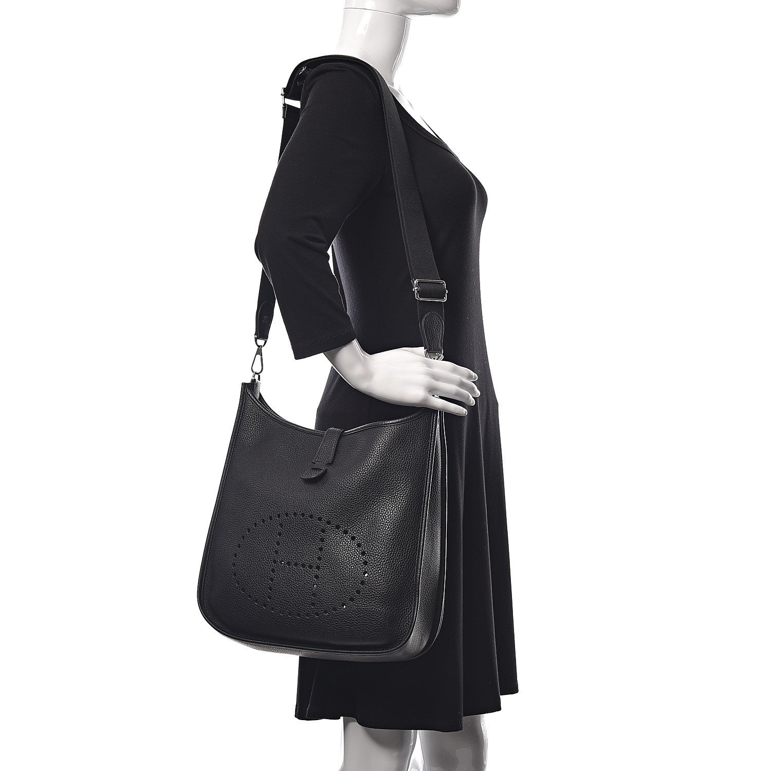 Hermes Taurillon Clemence Evelyne III GM Black 2 of 10