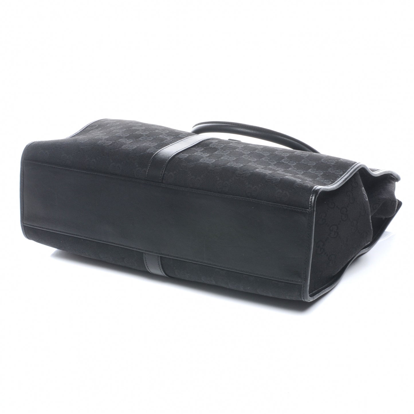 Canvas Monogram Shoulder Bag Black