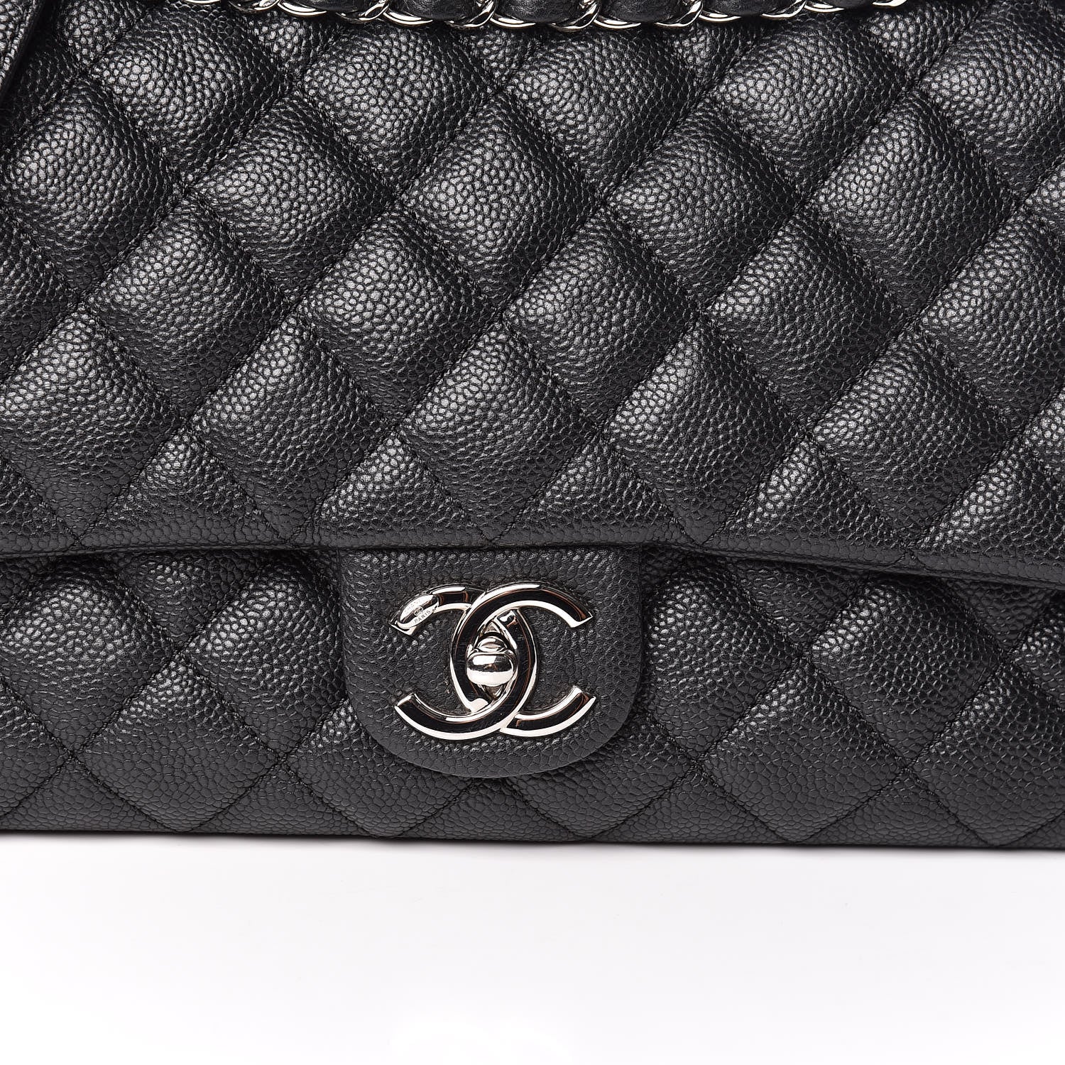 Chanel Caviar Quilted Jumbo Easy Flap Black 10 of 10