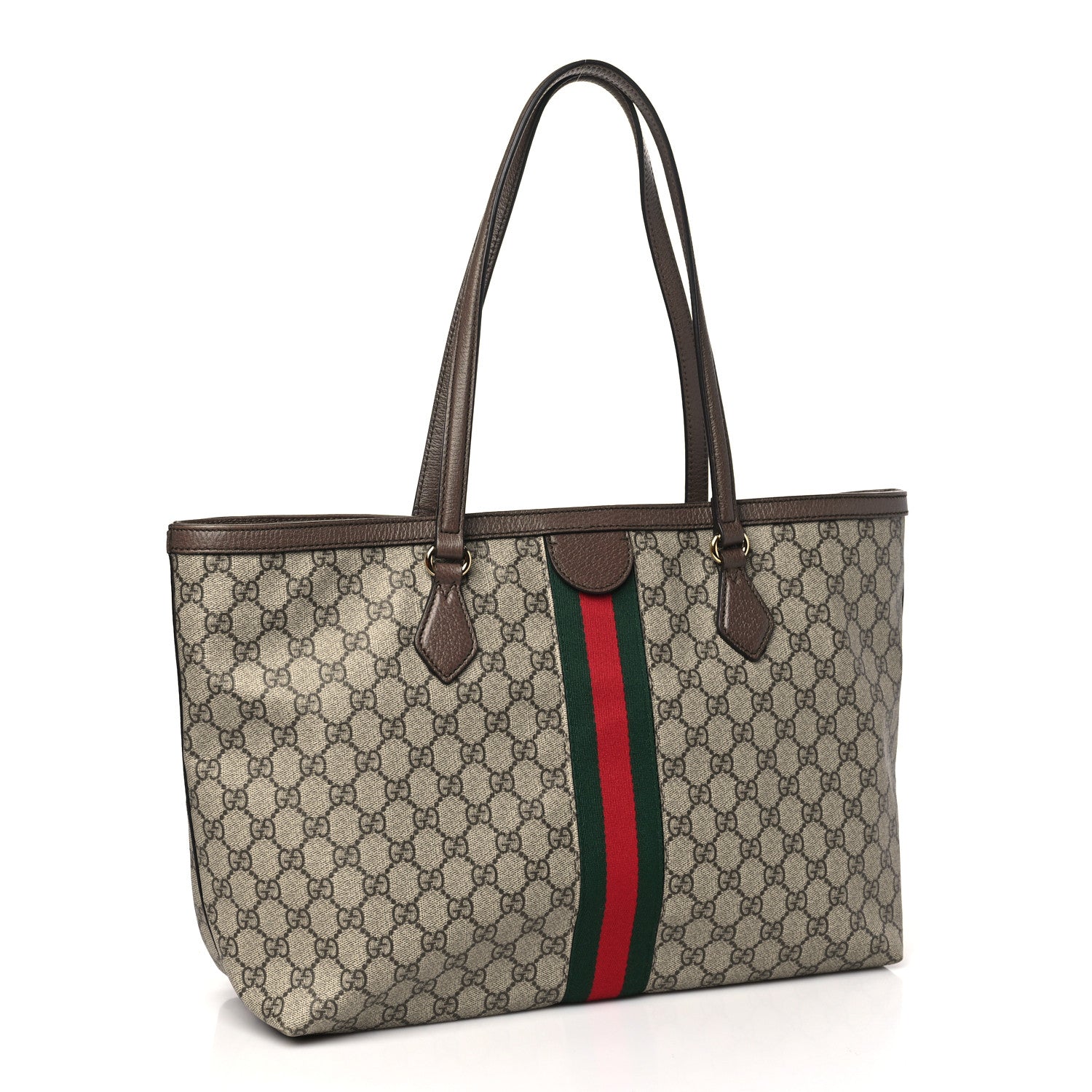 Gucci GG Supreme Monogram Medium Ophidia Shopping Tote Brown 3 of 10