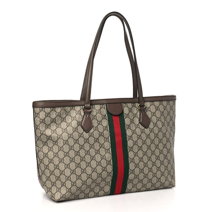 Gucci GG Supreme Monogram Medium Ophidia Shopping Tote Brown 3 of 10