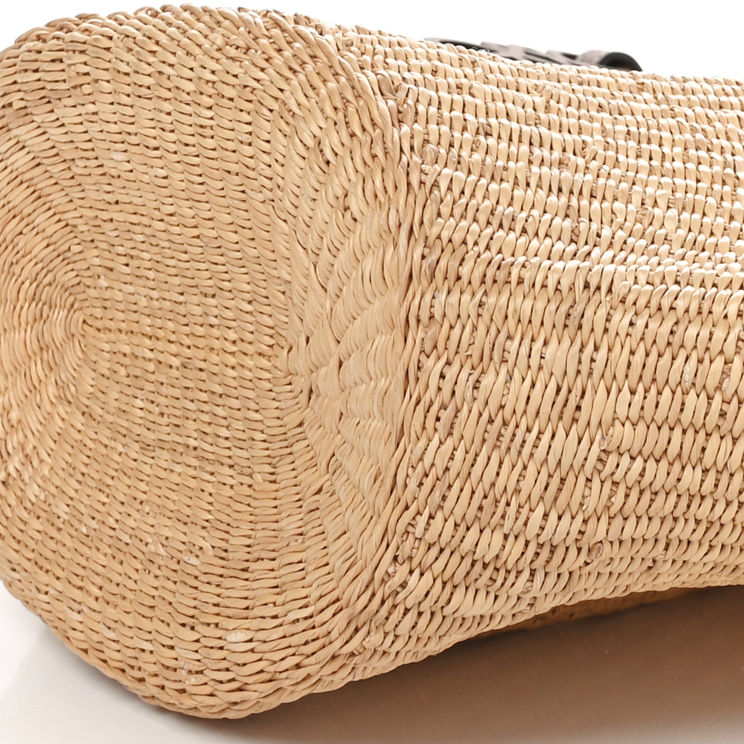 Loewe Calfskin Raffia Paulas Ibiza Small Shell Basket Tote Bag Natural Tan 8 of 9