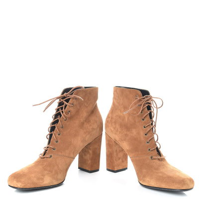Saint Laurent Suede Otterproof Light Babies 90 Ankle Boots 40.5 Fox Brown 5 of 11