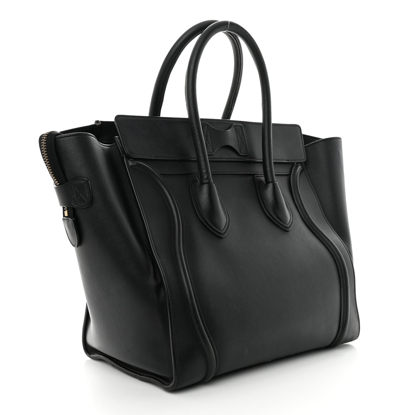 Smooth Calfskin Medium Luggage Black