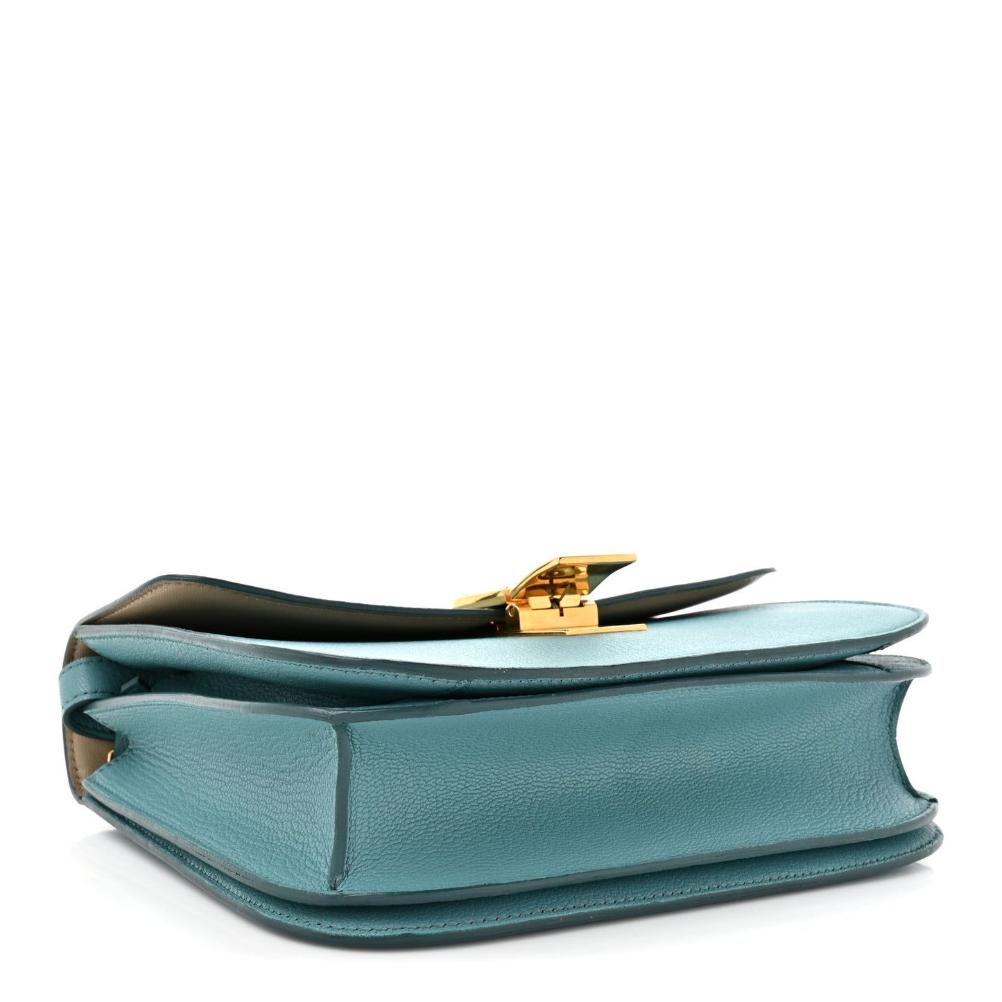 Goatskin Medium Classic Box Flap Bag Antarctic