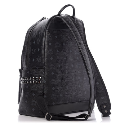 MCM Visetos Medium Side Studs Stark Backpack Black 2 of 9