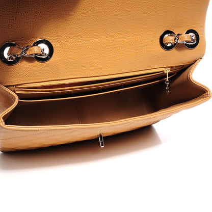 Chanel Caviar Jumbo Single Flap Beige 5 of 9