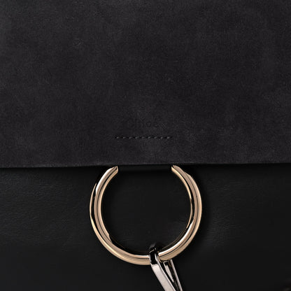Chloe Suede Calfskin Medium Faye Shoulder Bag Carbon Grey 8 of 10
