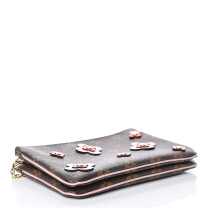 Louis Vuitton Monogram Blooming Flowers Double Zip Pochette 4 of 12