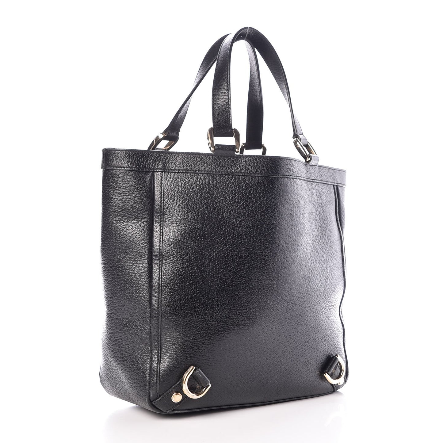Calfskin Abbey Tote Black