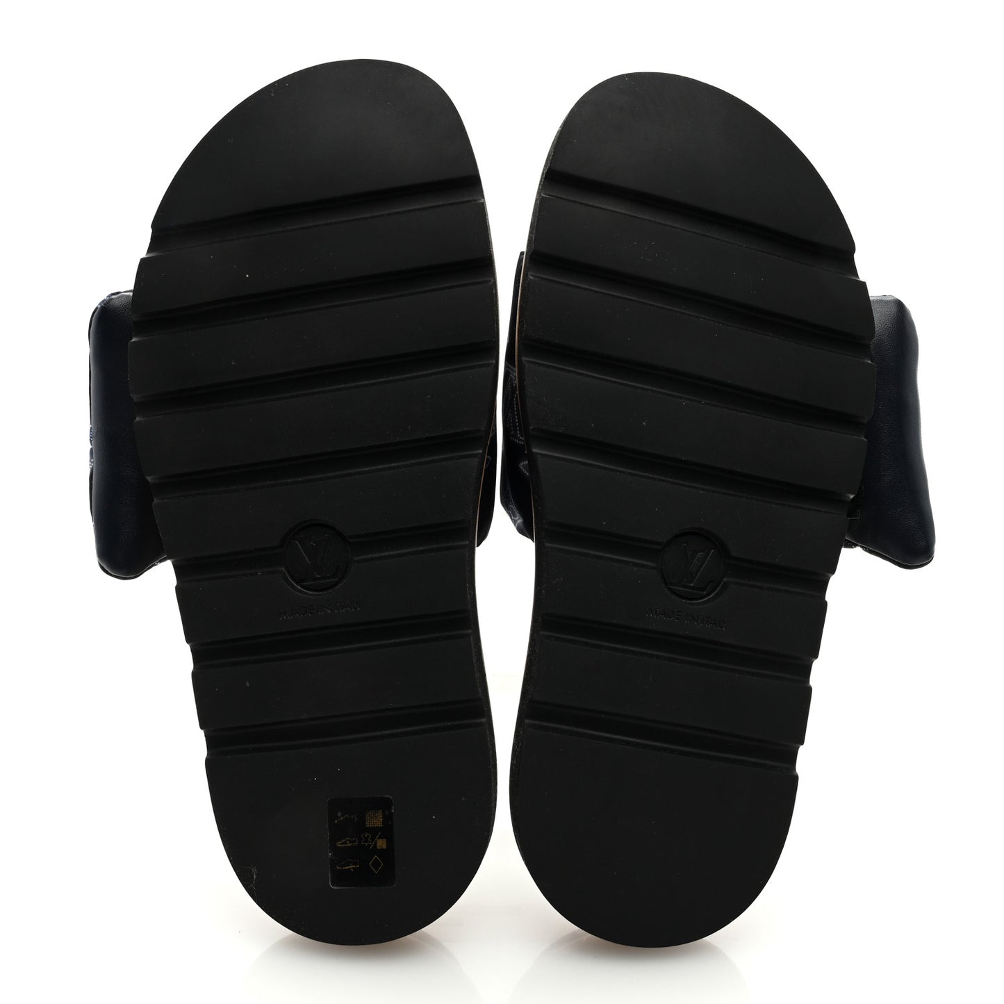 Nylon Monogram Womens Pool Pillow Comfort Mules 41 Navy Blue