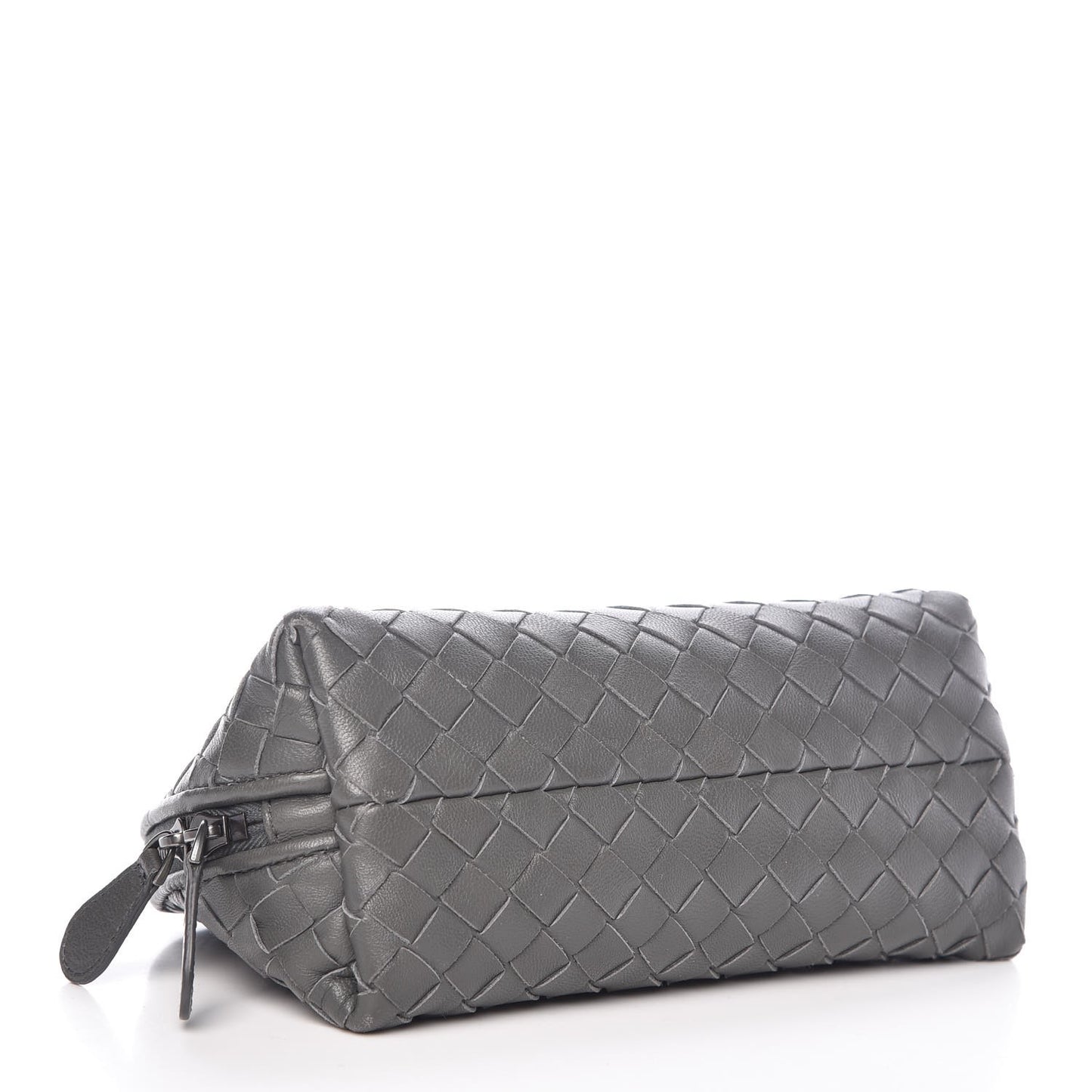 Nappa Intrecciato Cosmetic Pouch Grey