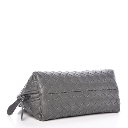 Bottega Veneta Nappa Intrecciato Cosmetic Pouch Grey 4 of 11