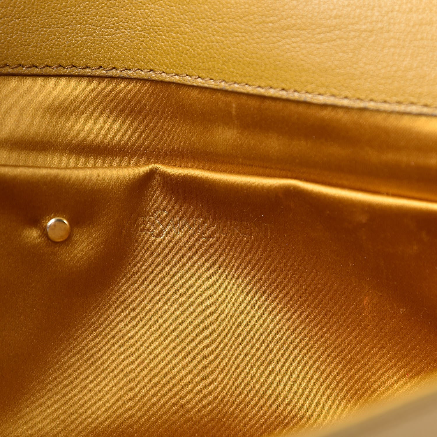 Saint Laurent Goatskin Large Belle de Jour Clutch Saffron 6 of 15