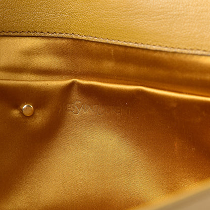 Saint Laurent Goatskin Large Belle de Jour Clutch Saffron 6 of 15