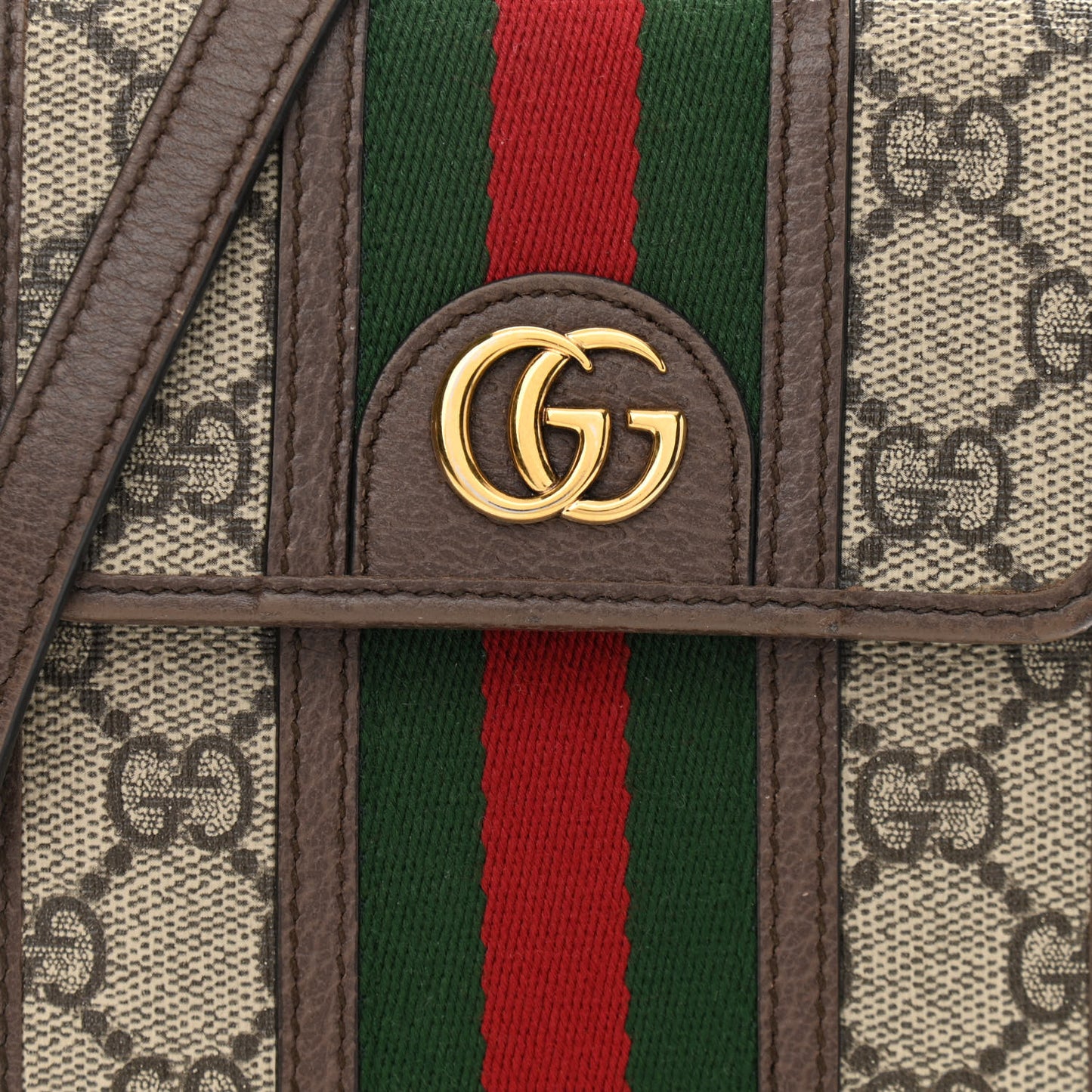 GG Supreme Monogram Web Mini Ophidia Crossbody Bag Beige New Acero