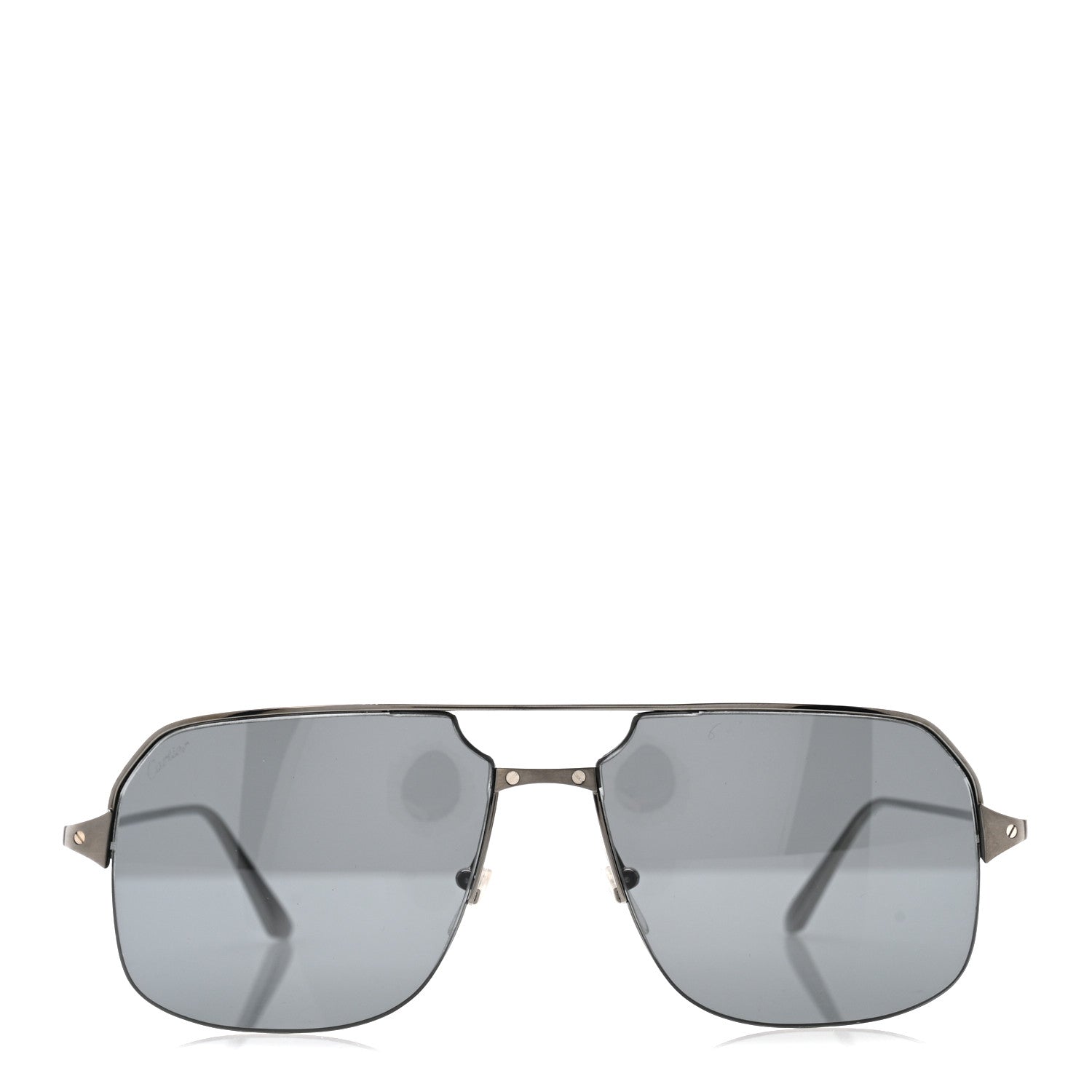 Cartier Metal CT0230S Sunglasses Silver Blue 2 of 8