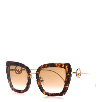 Fendi Acetate Metal F is Fendi FF Square Cat Eye Sunglasses FF 0424/F/S Havana 1 of 7