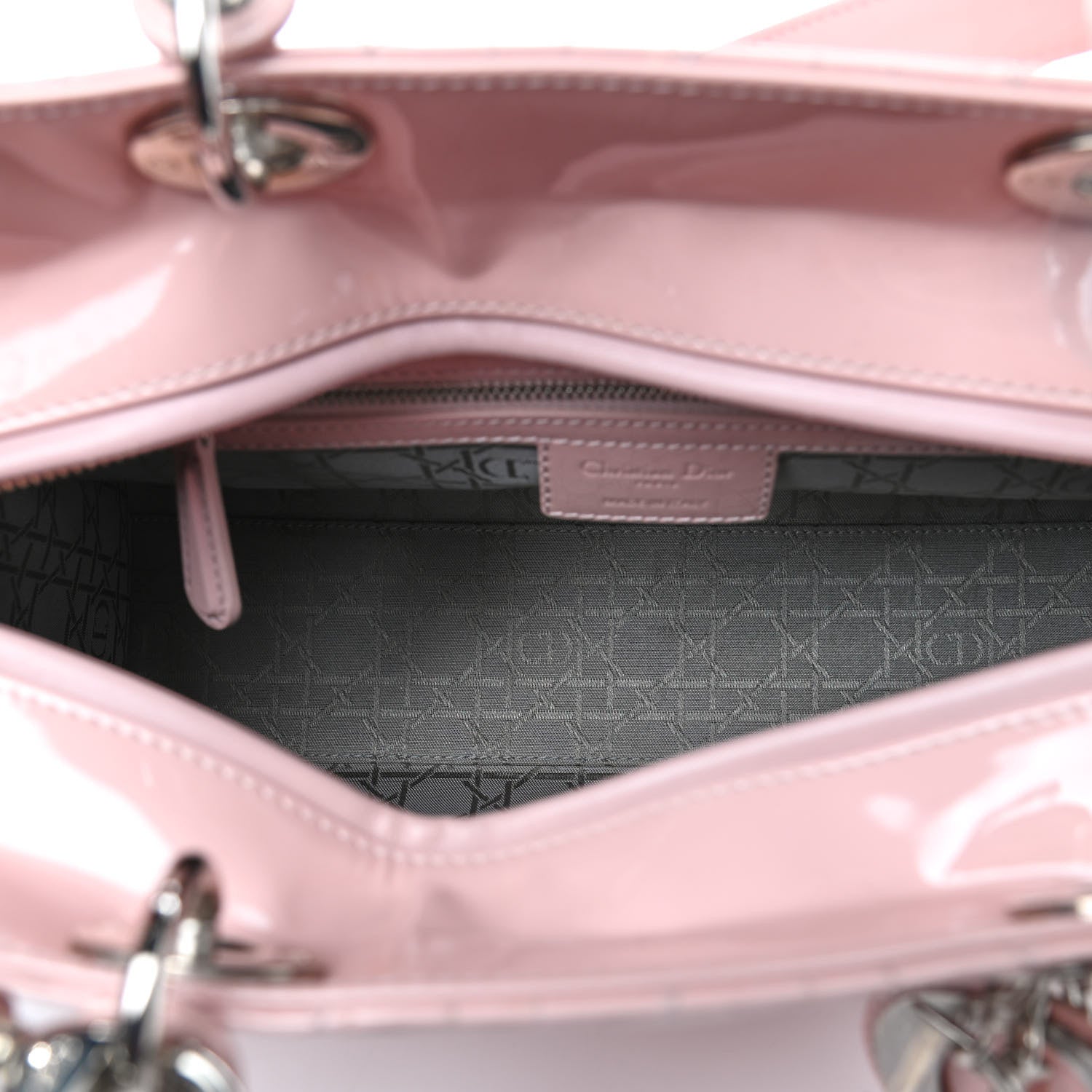 Christian Dior Patent Cannage Large Lady Dior Light Pink 4 of 8