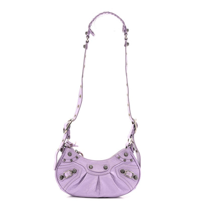 Balenciaga Agneau Arena Le Cagole Shoulder Bag XS Lilac 1 of 15