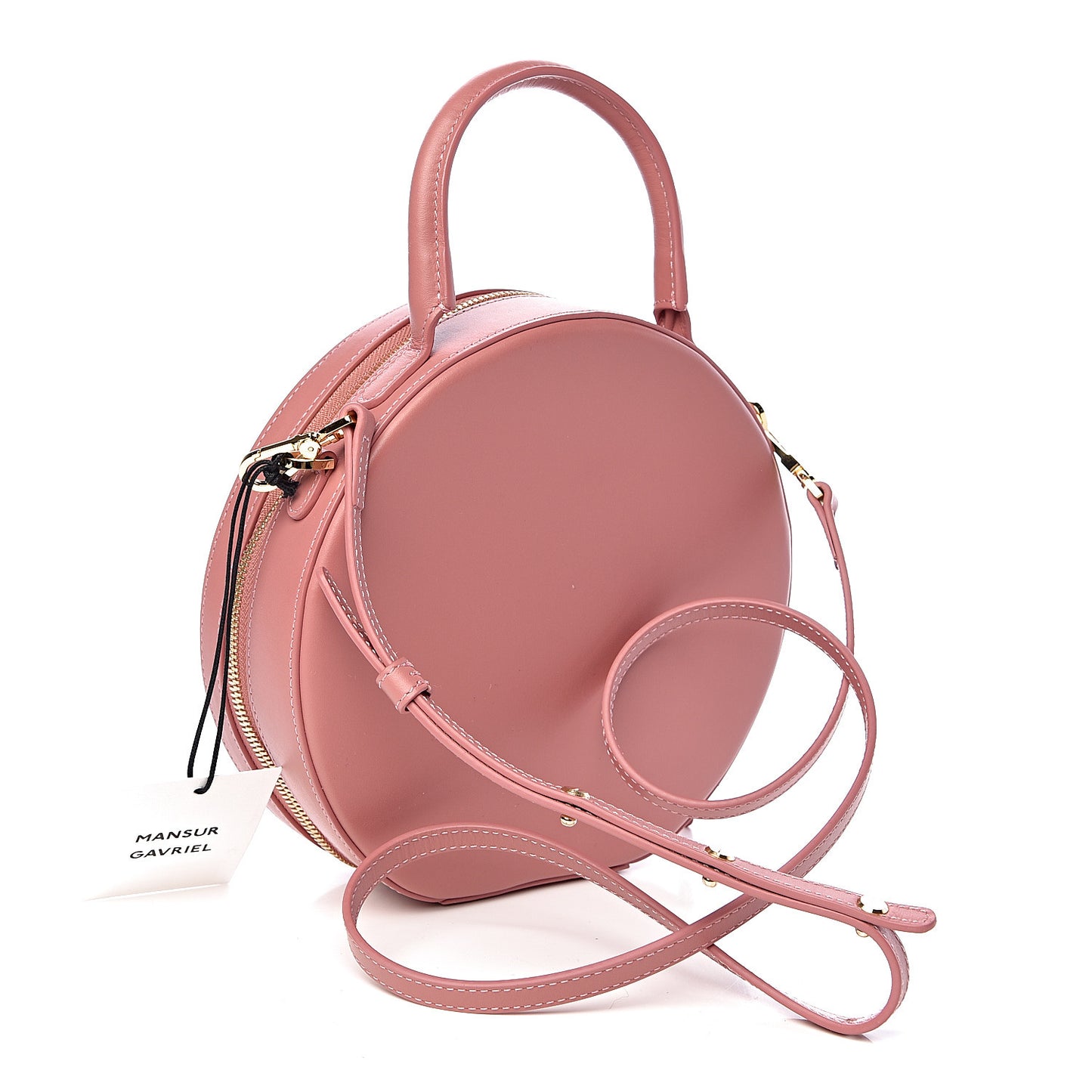 Calfskin Circle Crossbody Blush