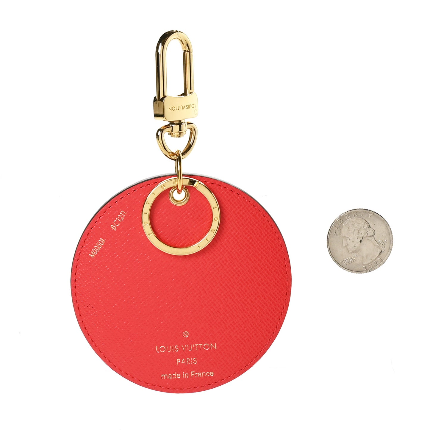 Monogram 2021 Christmas Animation London Bag Charm Key Ring Red