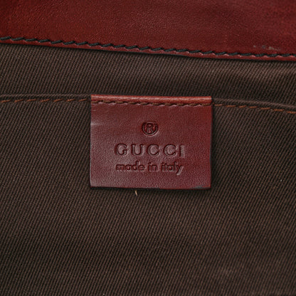 Gucci Monogram Studded Small Horsebit Clutch Bordeaux 6 of 14