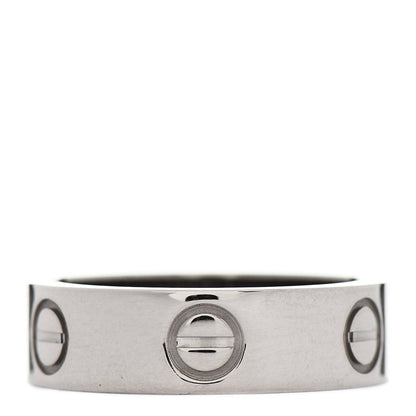 Cartier 18K White Gold 5.5mm LOVE Ring 51 5.75 3 of 4