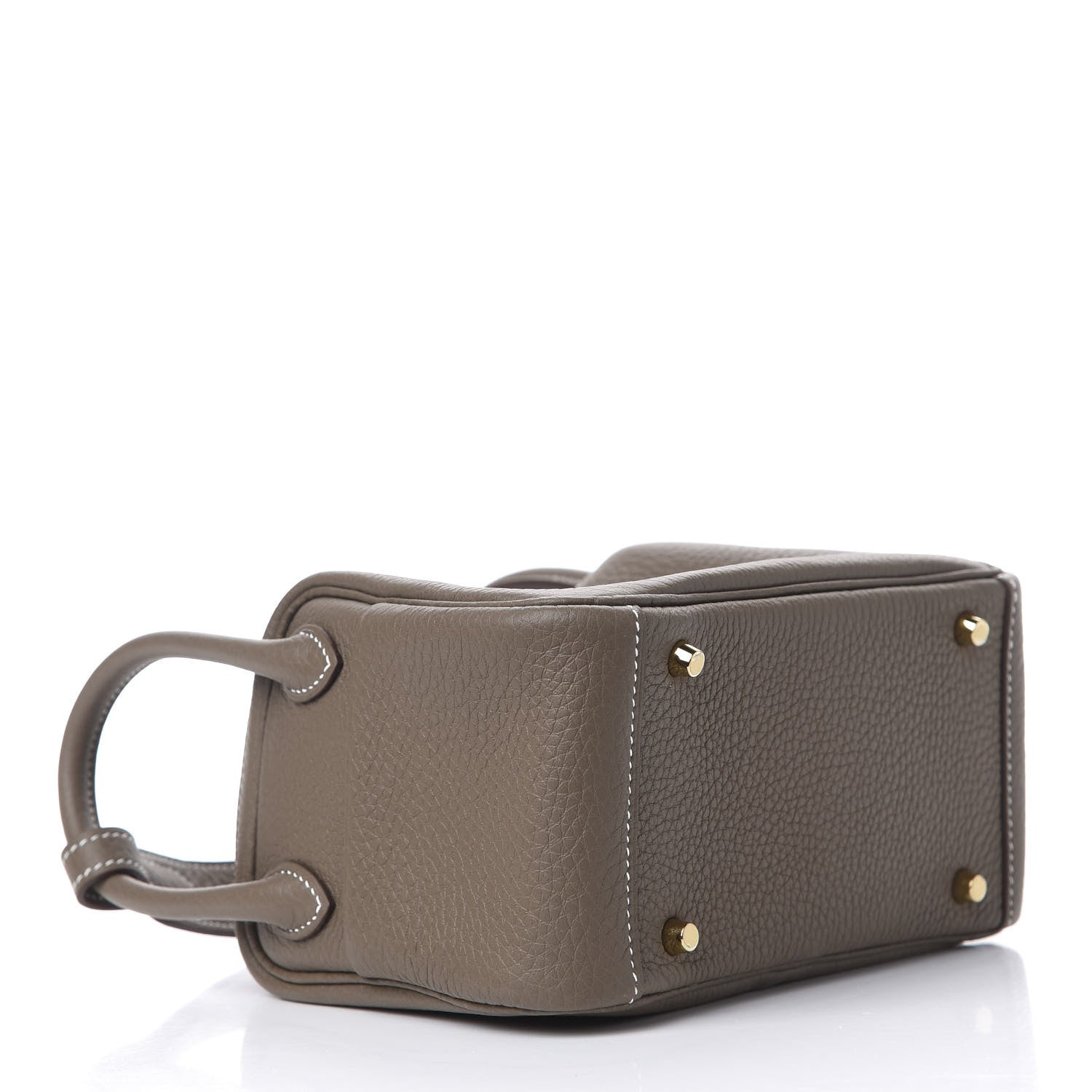 Hermes Taurillon Clemence Mini Lindy 20 Etoupe 4 of 11