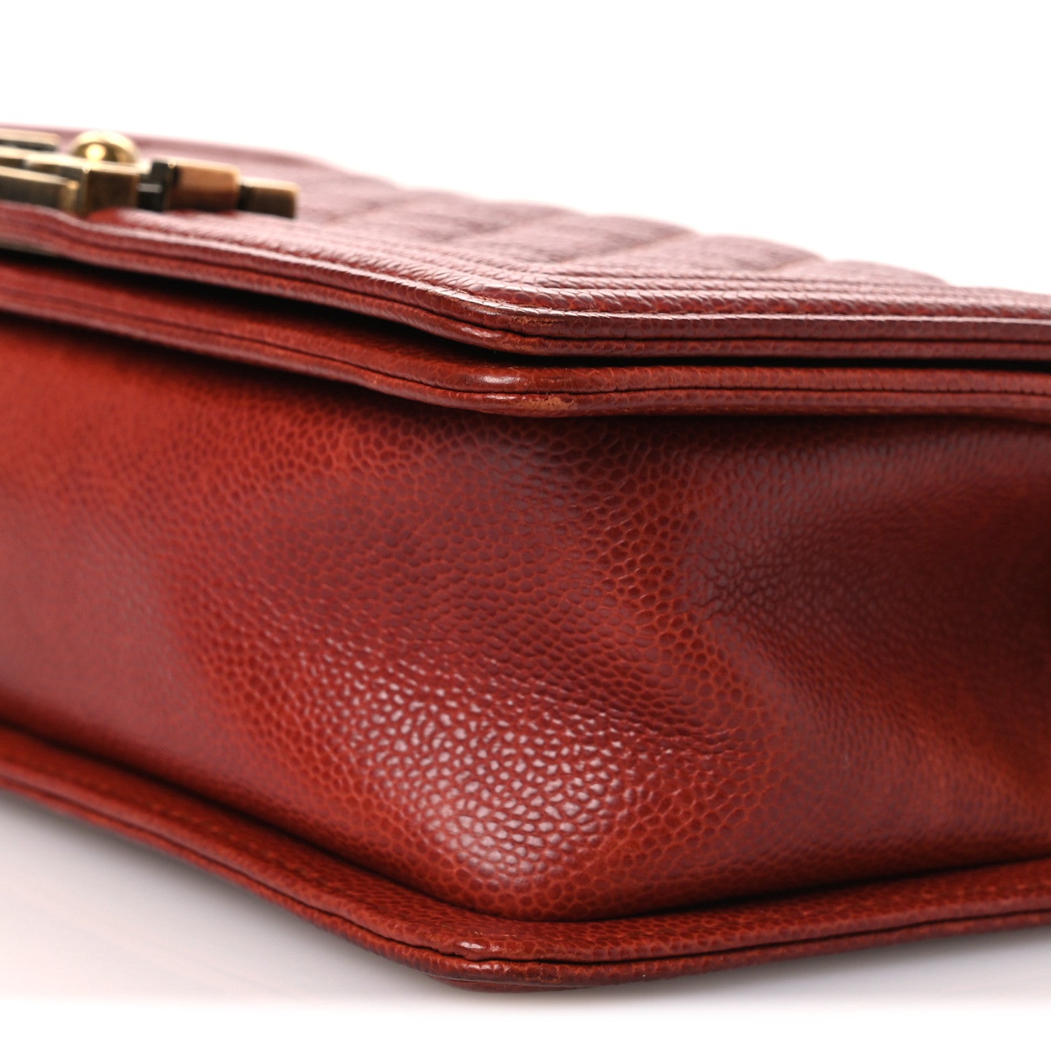 Chanel Caviar Quilted Medium Boy Flap Dark Red 10 of 12