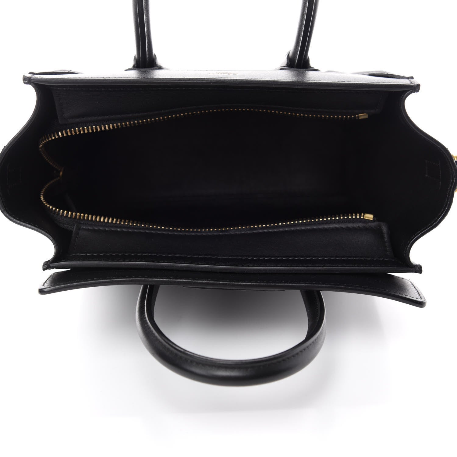 Celine Smooth Calfskin Nano Luggage Black 6 of 11