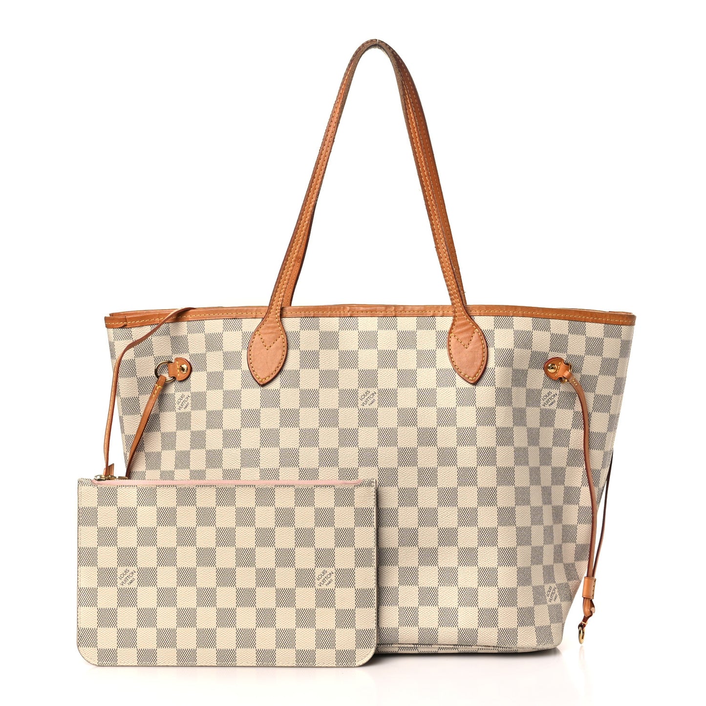 Damier Azur Neo Neverfull MM Rose Ballerine