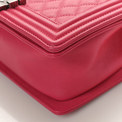 Chanel Calfskin Quilted Medium Boy Flap Pink 9 of 10