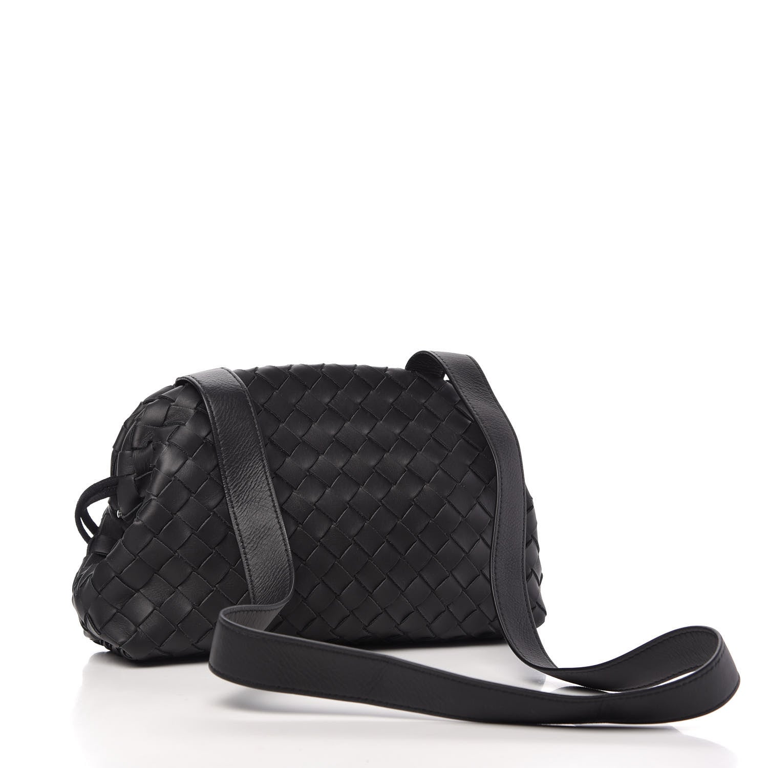 Bottega Veneta Calfskin Intrecciato Crossbody Black 4 of 12