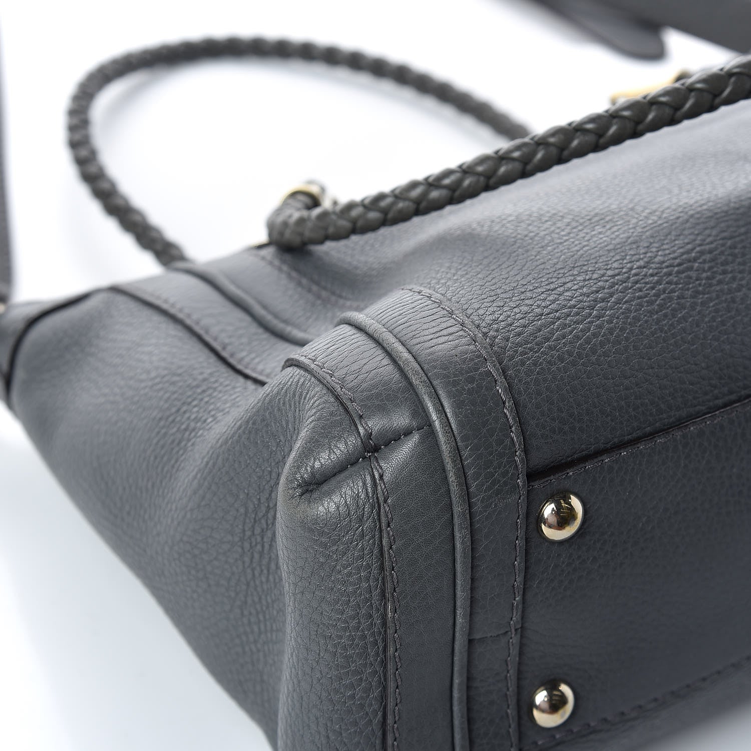 Gucci Pebbled Calfskin Small Bella Top Handle Bag Gray 17 of 17