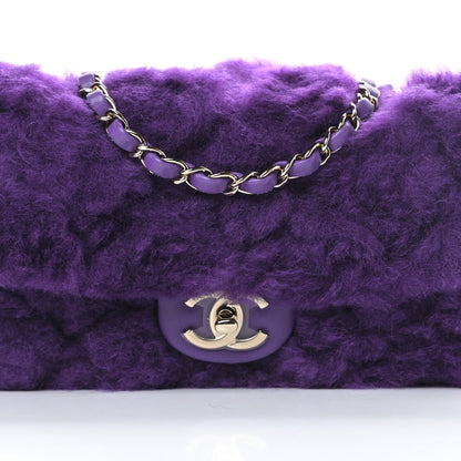 Chanel Shearling Lambskin Quilted Flap Purple 8 of 10