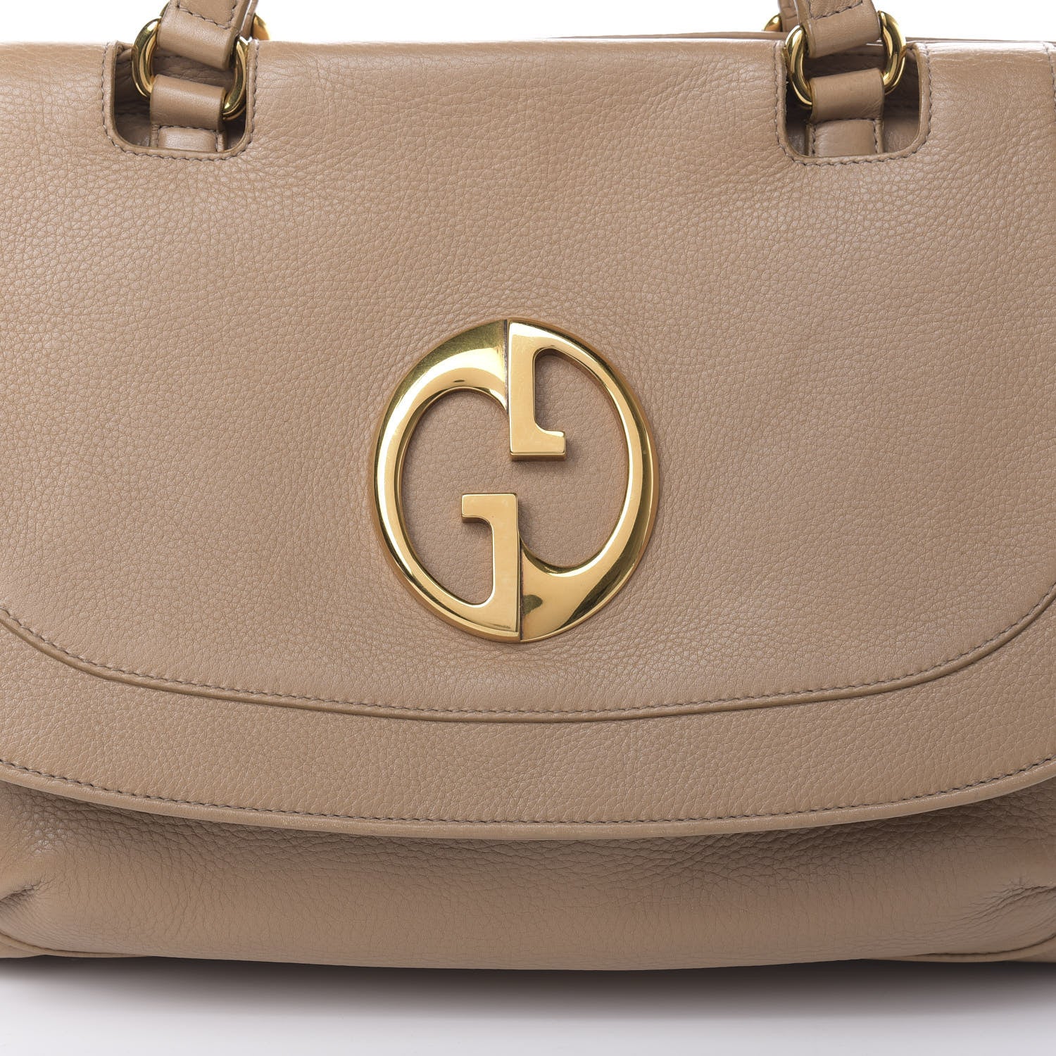 Gucci Calfskin Medium 1973 Top Handle Satchel Camelia 8 of 21