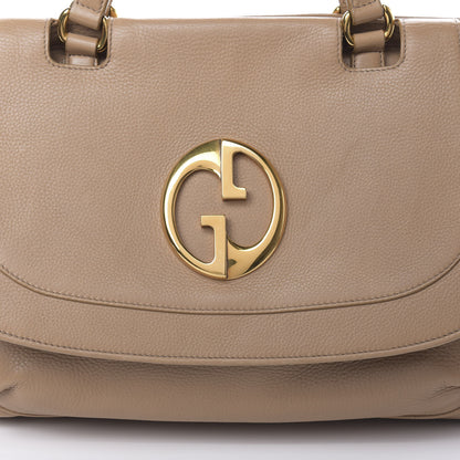 Gucci Calfskin Medium 1973 Top Handle Satchel Camelia 8 of 21