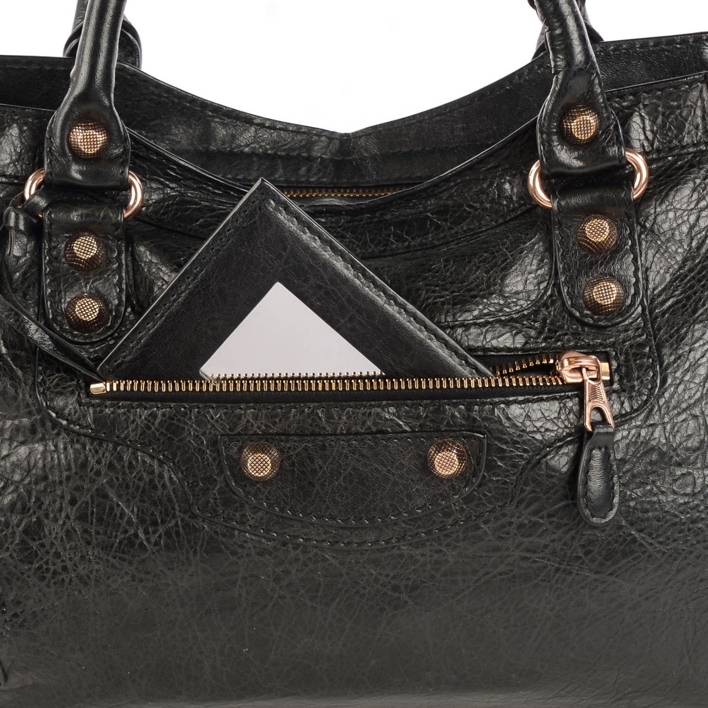 Agneau Giant 12 Rose Gold Hardware City Black